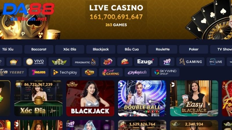 Giá trị nổi bật tại Casino DA88 mà người chơi trải nghiệm