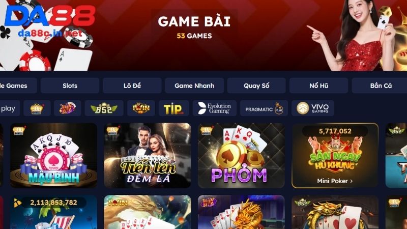 Khái quát thông tin về hệ thống game bài DA88 