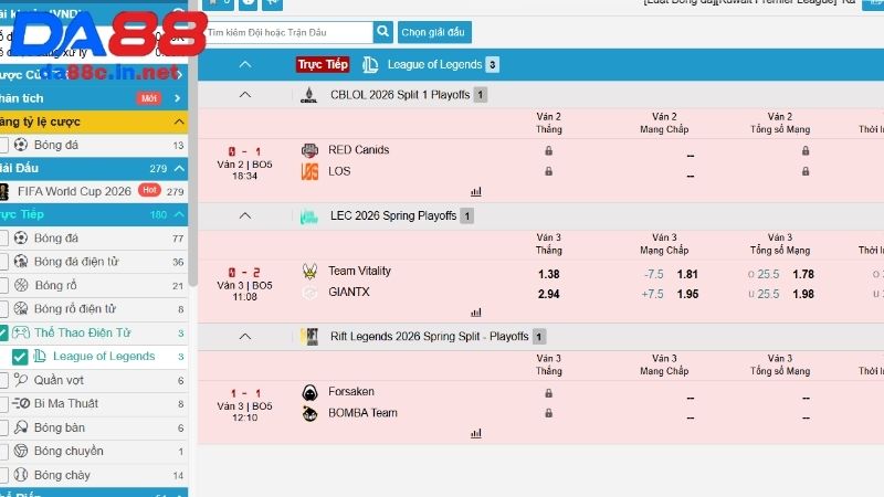Kinh nghiệm cược Esport cho người mới và dân chơi chuyên nghiệp tại DA88