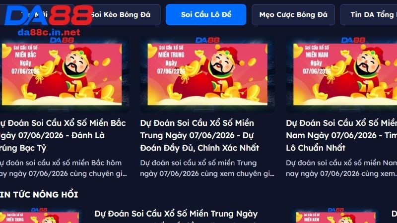 Soi cầu lô đề chính xác tại blog cược DA88 